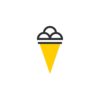 Calendar Icon Black And Gold Ice Cream